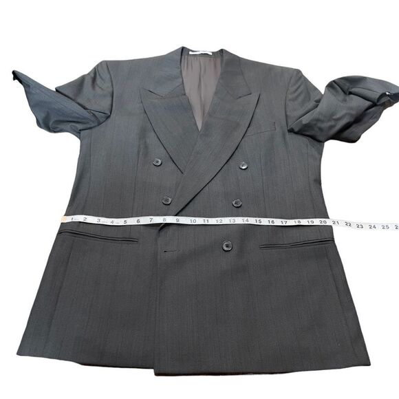 YSL Men’s Gray Double-breasted Suit Sz 42L - Picture 10 of 16